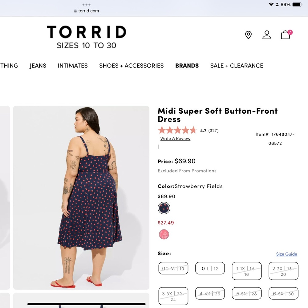 TORRID MIDI super soft button-front dress
Color GREY
Size 1X - Picture 4 of 5